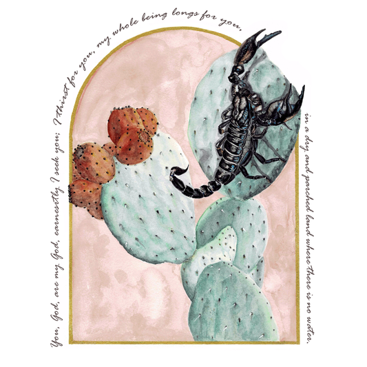 Scorpion Scripture Art Print - Psalm 63:1