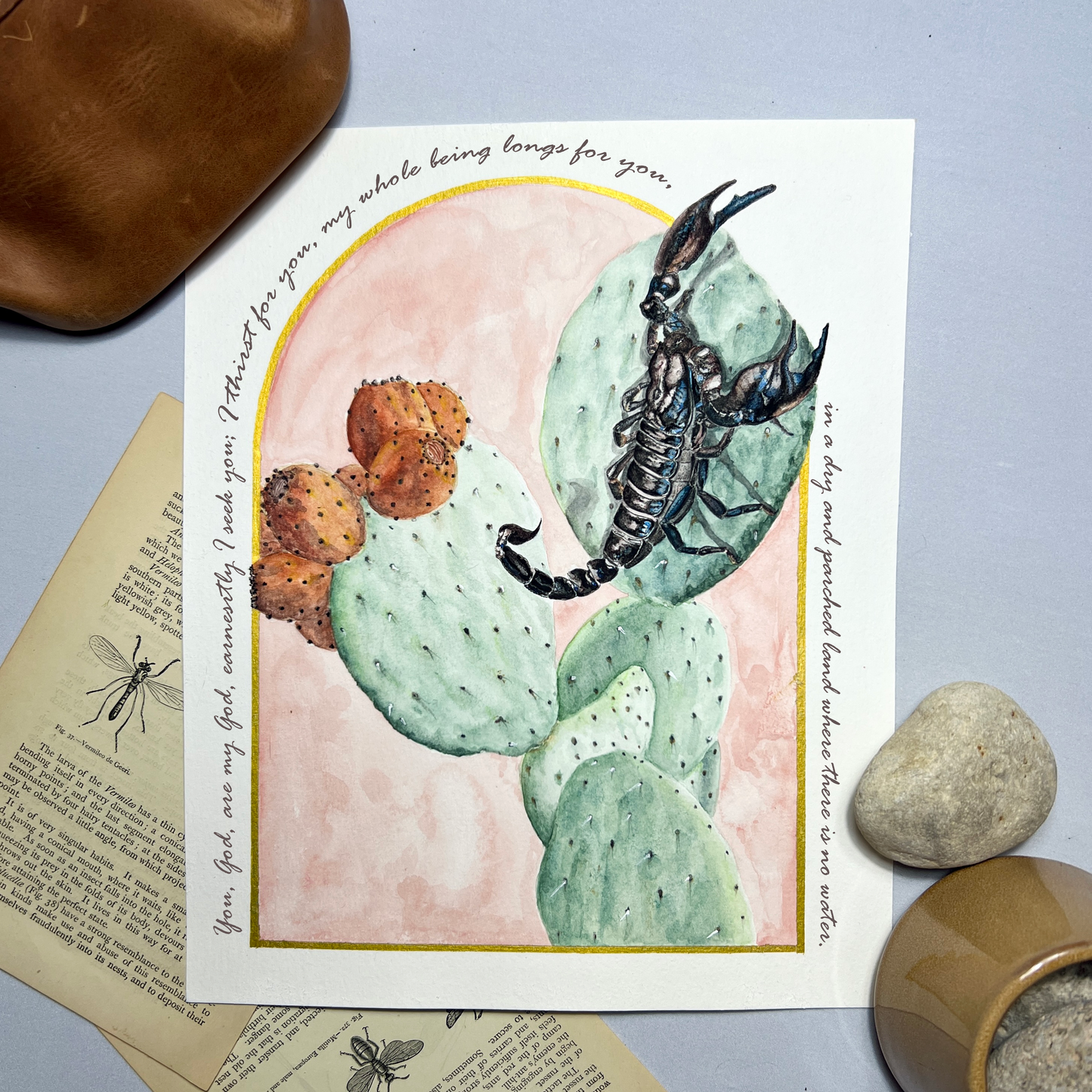 Scorpion Scripture Art Print - Psalm 63:1