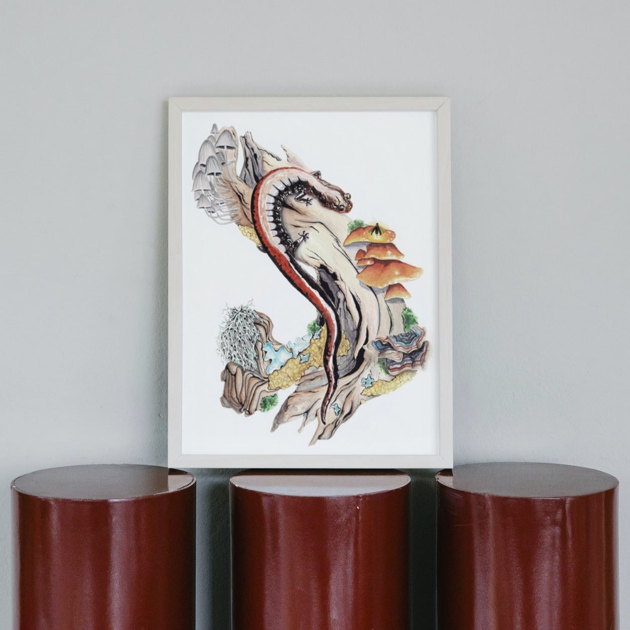 Red-Backed Salamander Art Print (Light)- Ren