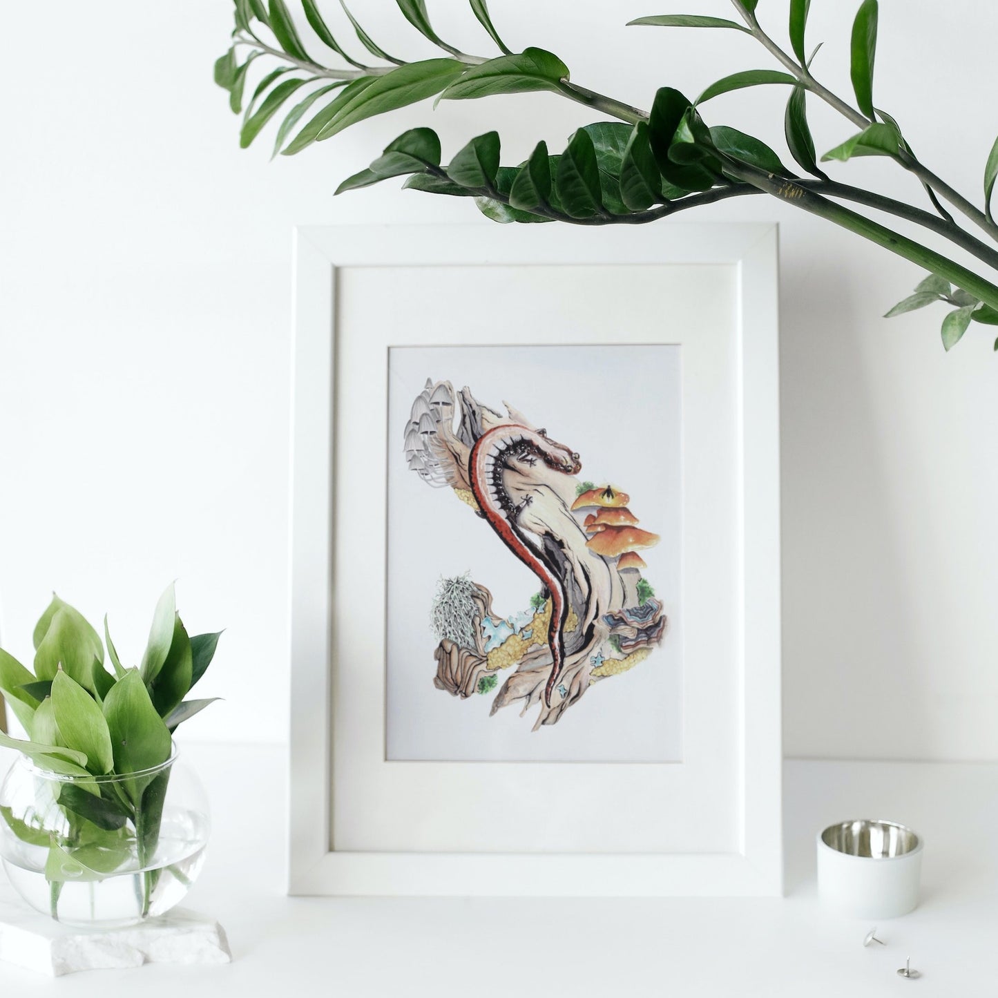 Red-Backed Salamander Art Print (Light)- Ren