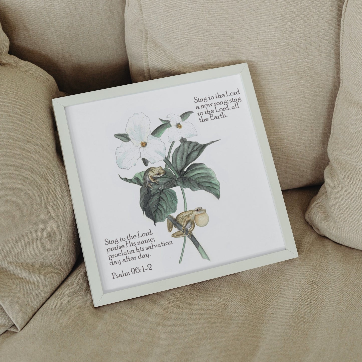 Spring Peeper Scripture Art Print - Psalm 96:1-2