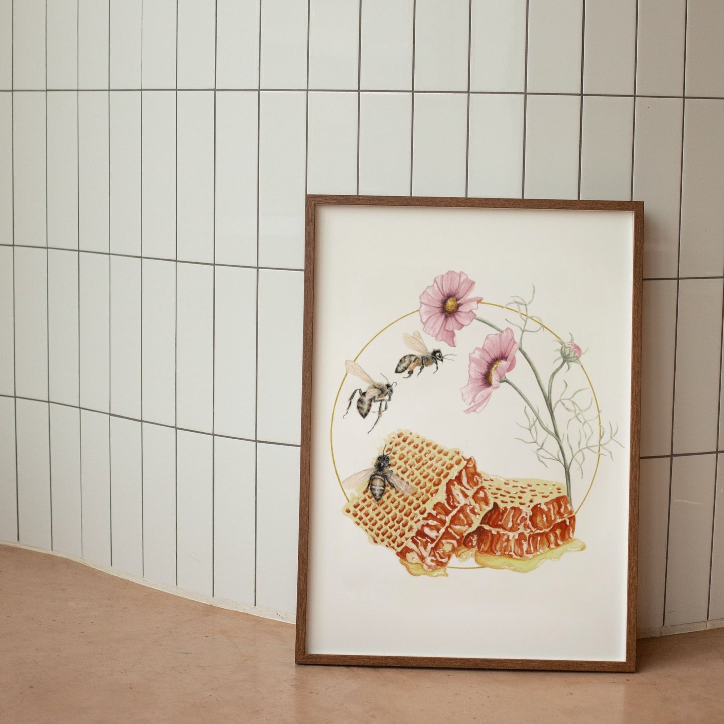Honeybee Art Print - Miel, Melite, & Asal