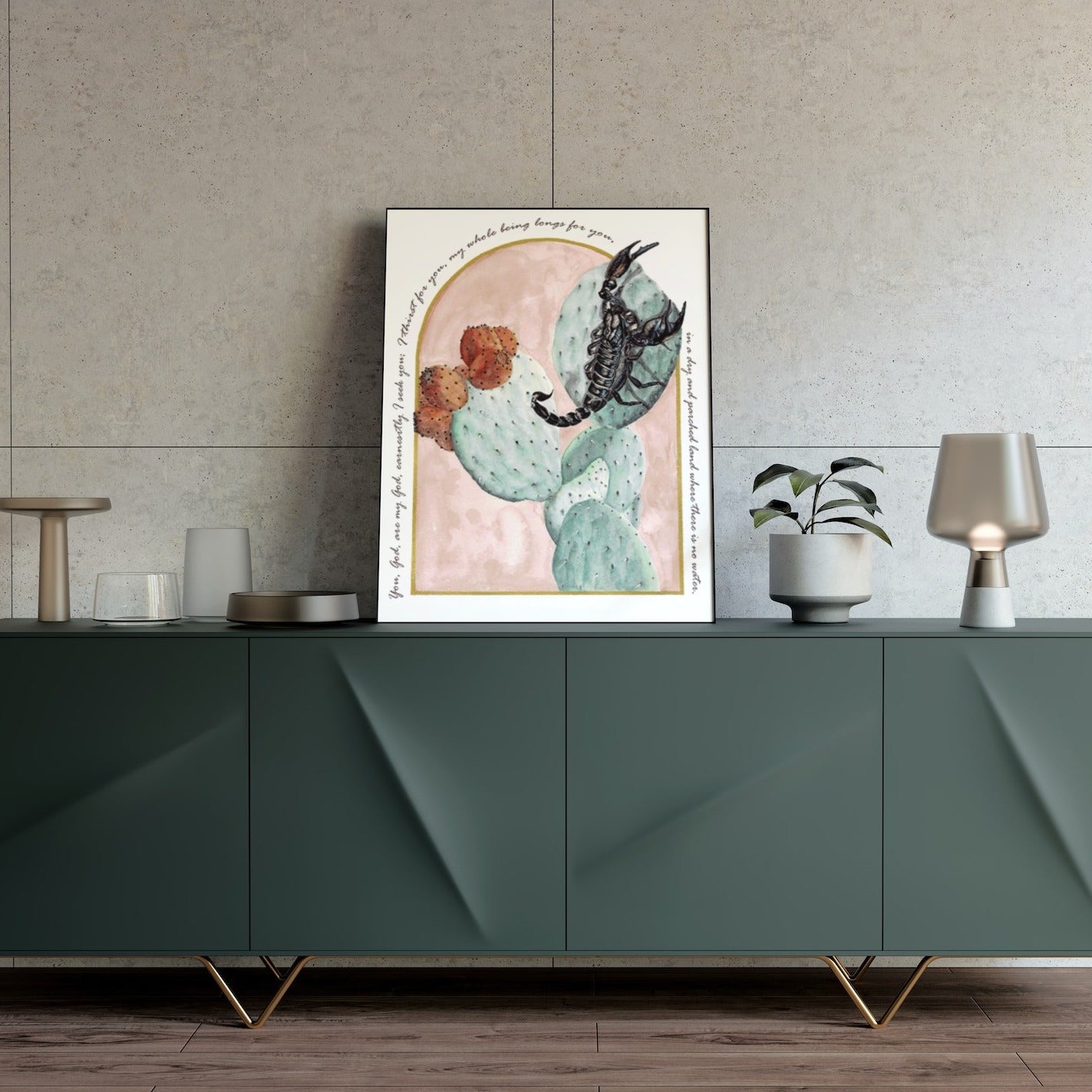 Scorpion Scripture Art Print - Psalm 63:1