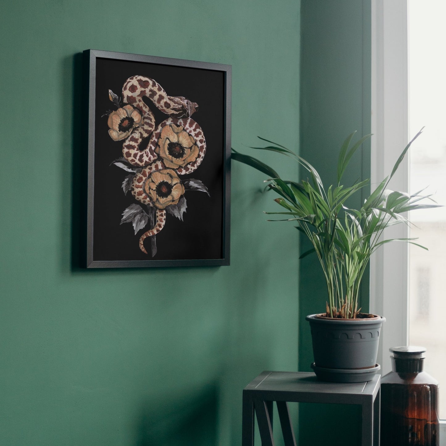 Western Hognose Snake Art Print (Dark) - Helix
