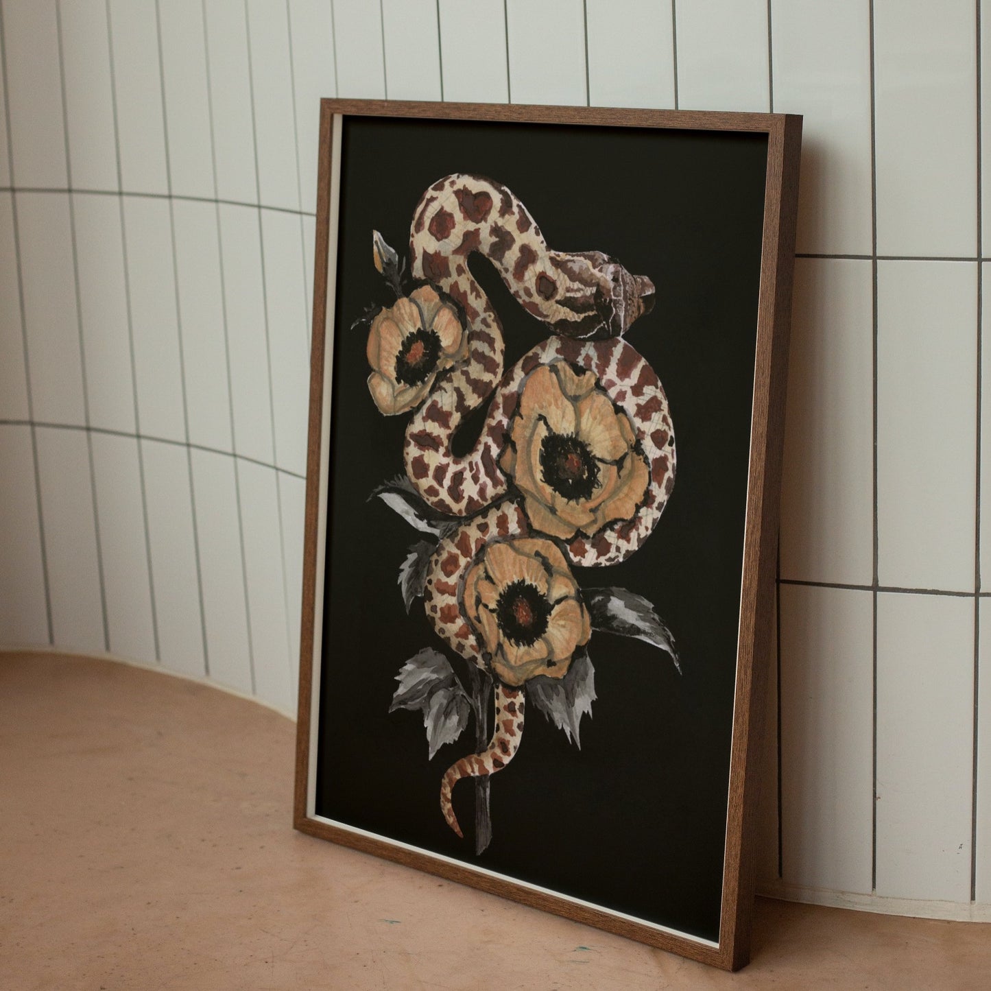 Western Hognose Snake Art Print (Dark) - Helix
