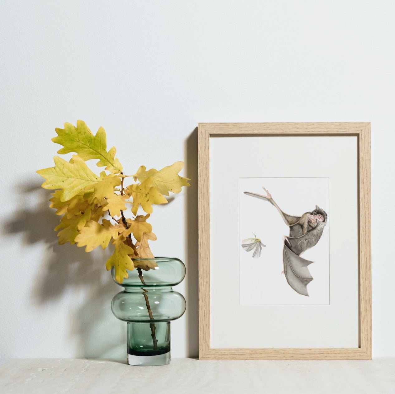 Bat & Moth Art Print - Nyx