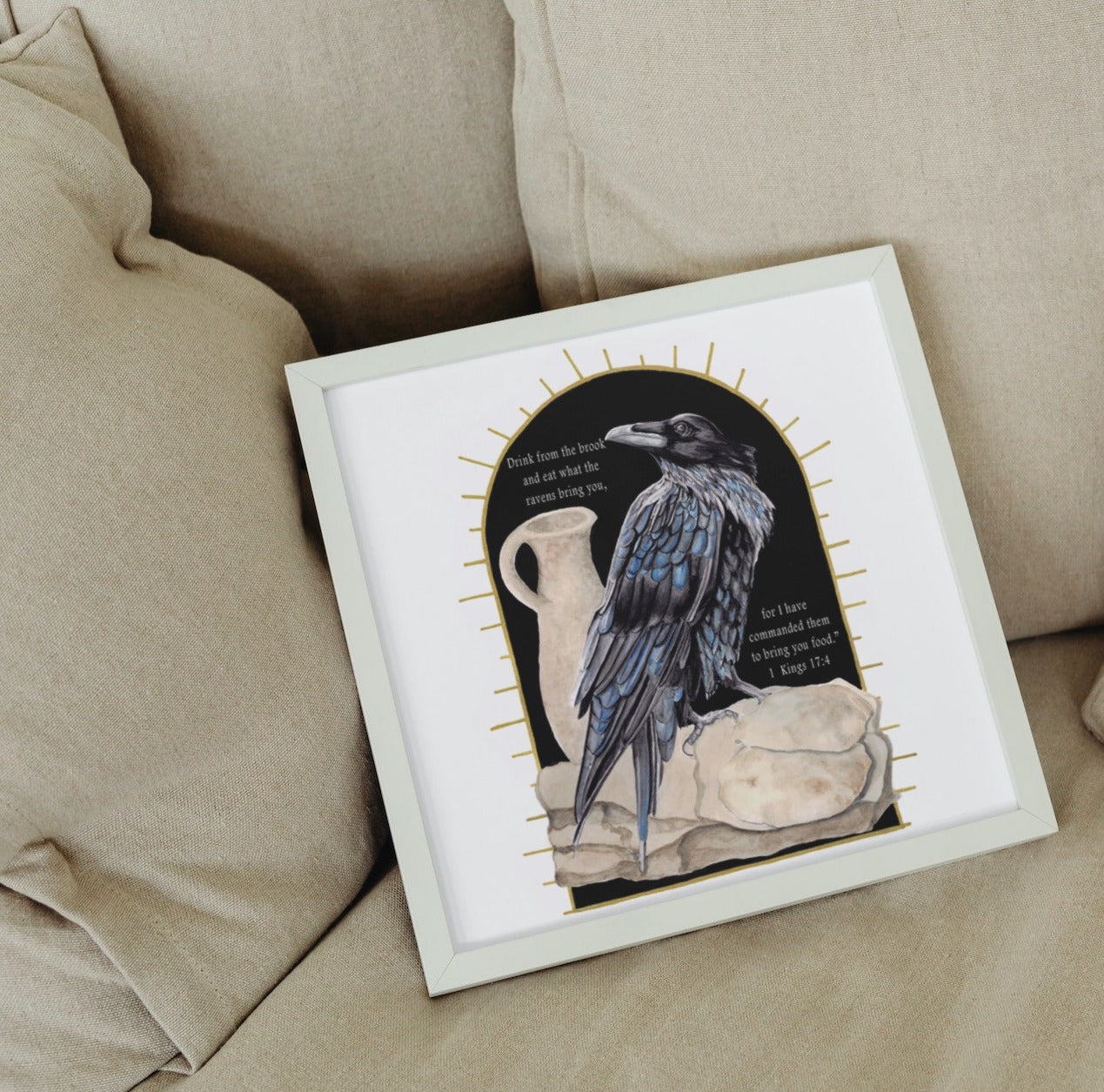 Scripture Raven Art Print - 1 Kings 17:4