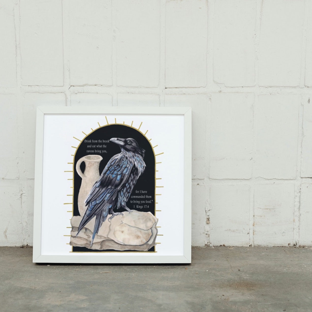 Scripture Raven Art Print - 1 Kings 17:4