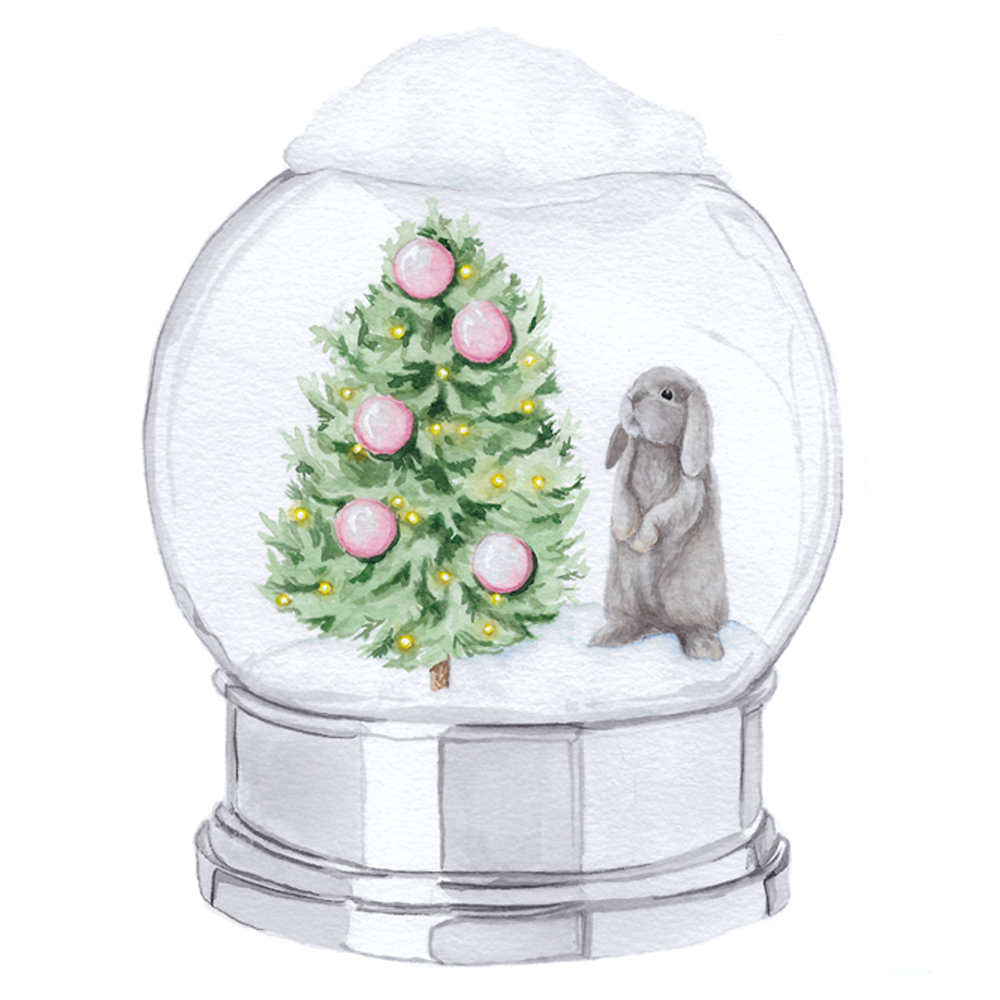 Snow Globe & Bunny Art Print - Arthur
