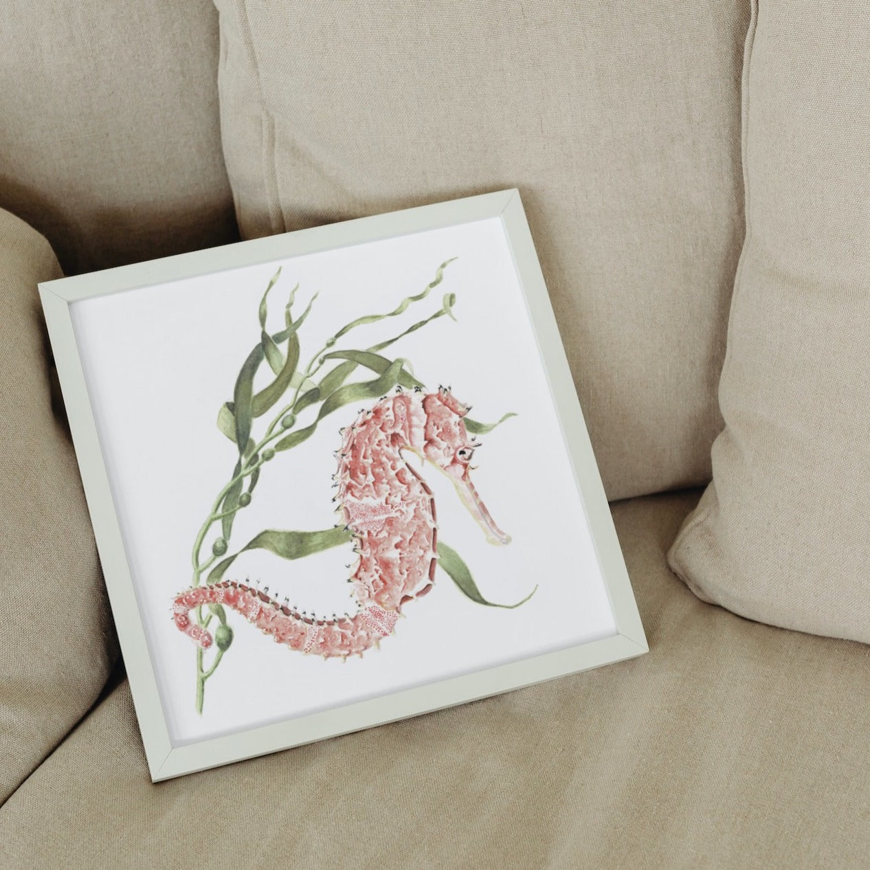 Seahorse and Seaweed Art Print - Silas