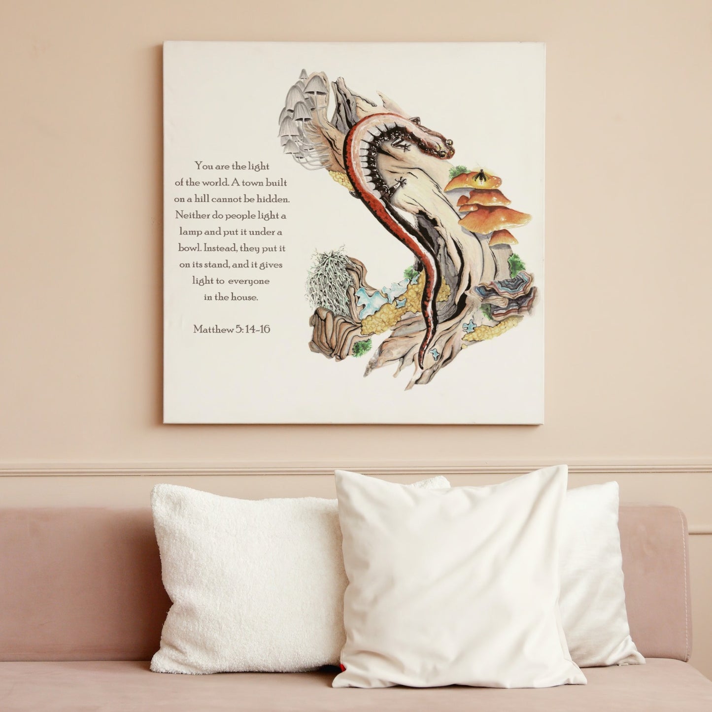 Scripture Firefly & Salamander Art Print - Matthew 5:14-16