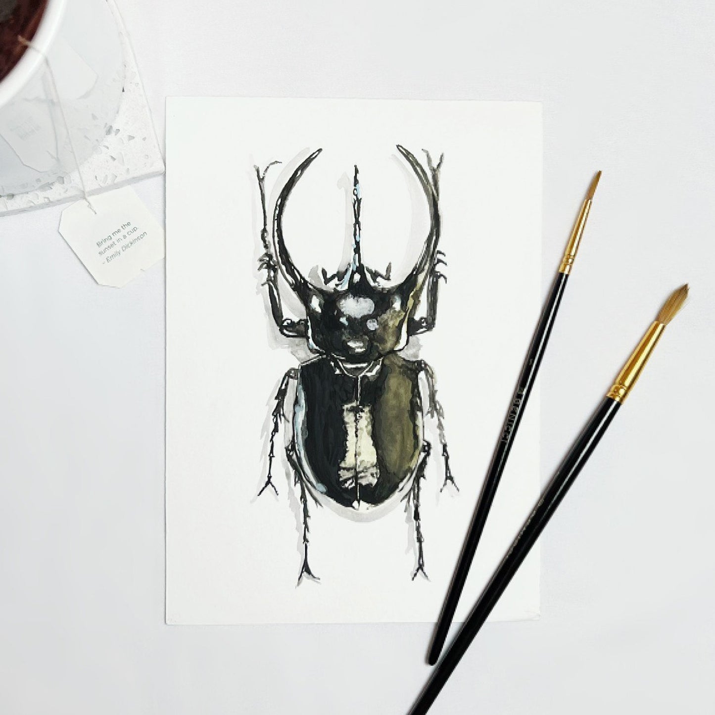 Rhinoceros Beetle Art Print - Cassius